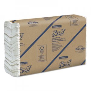 Scott 01510 C-Fold Paper Towels, 10 1/8 x 13 3/20, White, 200/Pack, 12 Packs/Carton KCC01510