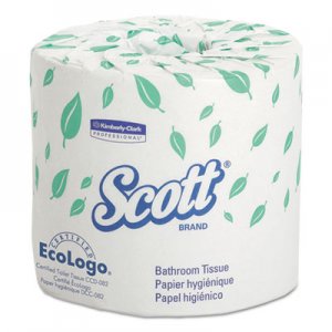 Scott 04460 Standard Roll Bathroom Tissue, 2-Ply, 550 Sheets/Roll, 80/Carton KCC04460