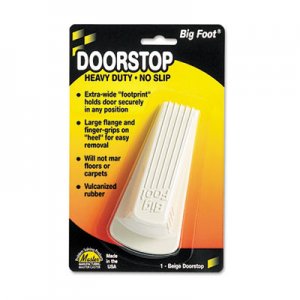 Master Caster 00900 Big Foot Doorstop, No Slip Rubber Wedge, 2 1/4w x 4 3/4d x 1 1