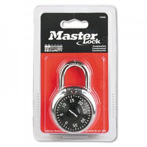 Master Lock 1500D Combination Lock, Stainless Steel, 1 15/16" Wide, Black Dial MLK1500D