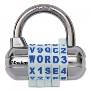 Master Lock 1534D Password Plus Combination Lock, Hardened Steel Shackle, 2 1/2" Wide, Silver MLK1534D