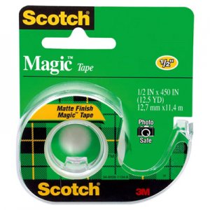 Scotch 104 Magic Tape w/Refillable Dispenser, 1/2" x 450", Clear MMM104