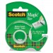 Scotch 119 Magic Tape w/Refillable Dispenser, 1/2" x 800", Clear MMM119