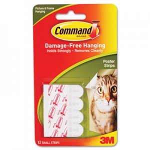 Command 17024ES Poster Strips, White, 12/Pack MMM17024ES