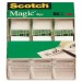 Scotch 3105 Magic Tape, Refillable Dispenser, 3/4" x 300", 3/Pack MMM3105