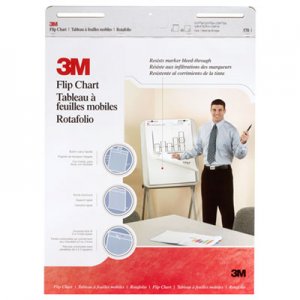3M 570 Professional Flip Chart Pad, Unruled, 25 x 30, White, 40 Sheets, 2/Carton MMM570