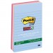 Post-it Notes Super Sticky MMM6603SSNRP Recycled Notes in Bali Colors, 4 x 6, 90/Pad, 3 Pads/Pack 660