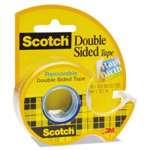 Scotch 667 667 Double-Sided Removable Tape and Dispenser, 3/4" x 400 MMM667