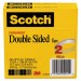 Scotch MMM6652P1236 665 Double-Sided Tape, 1/2" x 1296", 3" Core, Transparent, 2/Pack 665-2P12-36