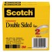 Scotch MMM6652P1236 665 Double-Sided Tape, 1/2" x 1296", 3" Core, Transparent, 2/Pack 665-2P12-36
