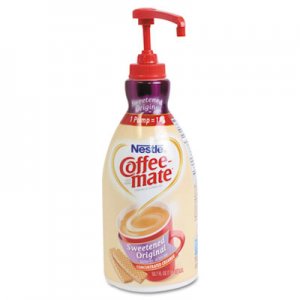 Coffee-mate 13799 Liquid Coffee Creamer, Sweetened Original, 1500mL Pump Dispenser NES13799