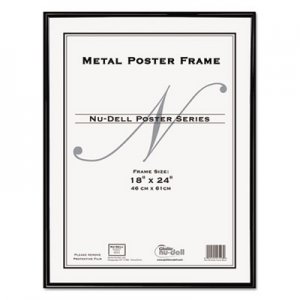 NuDell NUD31222 Metal Poster Frame, Plastic Face, 18 x 24, Black