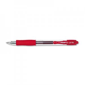 Pilot 31004 G2 Premium Retractable Gel Ink Pen, Refillable, Red Ink, .5mm, Dozen PIL31004