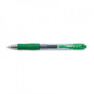 Pilot 31025 G2 Premium Retractable Gel Ink Pen, Refillable, Green Ink, .7mm, Dozen PIL31025