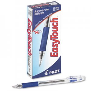 Pilot 32011 EasyTouch Ball Point Stick Pen, Blue Ink, 1mm, Dozen PIL32011
