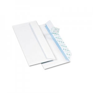 Quality Park 69122 Redi-Strip Security Tinted Envelope, Contemporary, #10, White, 500/Box QUA69122