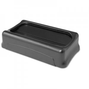 Rubbermaid Commercial 267360BK Swing Top Lid for Slim Jim Waste Containers, 11 3/8 x 20 3/8, Plastic, Black