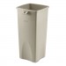 Rubbermaid Commercial 356988BG Untouchable Waste Container, Square, Plastic, 23gal, Beige RCP356988BG