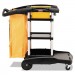 Rubbermaid Commercial 9T7200BK High Capacity Cleaning Cart, 21-3/4w x 49-3/4d x 38-3/8h, Black RCP9T7200BK