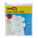 Redi-Tag 39017 Laser Printable Index Tabs, 1 1/8 x 1 1/4, White, 375/Pack RTG39017