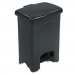 Safco 9710BL Step-On Receptacle, Rectangular, Plastic, 4gal, Black SAF9710BL