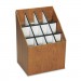 Safco 3079 Corrugated Roll Files, 12 Compartments, 15w x 12d x 22h, Woodgrain SAF3079