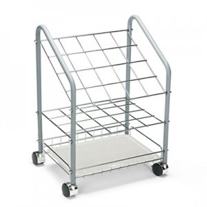 Safco 3091 Wire Roll/File, 20 Compartments, 18w x 12-3/4d x 24-1/2h, Gray SAF3091