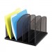 Safco 3256BL Mesh Desk Organizer, Five Sections, Steel, 12 1/2 x 11 1/4 x 8 1/4, Black
