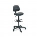 Safco 3401BL Precision Extended Height Swivel Stool w/Adjustable Footring, Black Fabric SAF3401BL