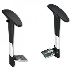 Safco 3495BL Adjustable T-Pad Arms for Metro Series Extended-Height Chairs, Black/Chrome SAF3495BL
