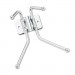 Safco 4160 Metal Wall Rack, Two Ball-Tipped Double-Hooks, 6-1/2w x 3d x 7h, Chrome SAF4160