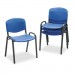 Safco 4185BU Contour Stacking Chairs, Blue w/Black Frame, 4/Carton SAF4185BU