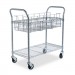 Safco 5236GR Wire Mail Cart, 600-lb Cap, 18-3/4w x 39d x 38-1/2h, Metallic Gray SAF5236GR