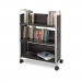 Safco 5336BL Scoot Book Cart, Three-Shelf, 33w x 14-1/4d x 44-1/4h, Black SAF5336BL