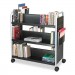 Safco 5335BL Scoot Book Cart, Six-Shelf, 41-1/4w x 17-3/4d x 41-1/4h, Black SAF5335BL