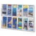 Safco 5604CL Reveal Clear Literature Displays, 12 Compartments, 30 w x 2d x 20 1/4h, Clear SAF5604CL
