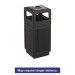 Safco 9474BL Canmeleon Ash/Trash Receptacle, Square, Polyethylene, 15gal, Textured Black SAF9474BL