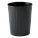 Safco SAF9604BL Round Wastebasket, Steel, 23.5qt, Black
