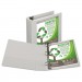 Samsill 18987 Earth's Choice Biobased + Biodegradable Round Ring View Binder, 3" Cap, White SAM18987