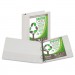 Samsill 18967 Earth's Choice Biobased + Biodegradable Round Ring View Binder, 2" Cap, White SAM18967