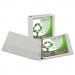 Samsill 18957 Earth's Choice Biobased + Biodegradable Round Ring View Binder, 1.5" Cap, White SAM18957