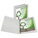 Samsill 18937 Earth's Choice Biobased + Biodegradable Round Ring View Binder, 1" Cap, White SAM18937