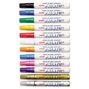 Sanford uni-Paint 63631 uni-Paint Marker, Medium Point, Assorted, 12/Set SAN63631