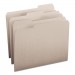 Smead 12343 File Folders, 1/3 Cut Top Tab, Letter, Gray, 100/Box SMD12343