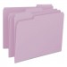 Smead 12443 File Folders, 1/3 Cut Top Tab, Letter, Lavender, 100/Box SMD12443