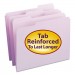 Smead 12434 File Folders, 1/3 Cut, Reinforced Top Tab, Letter, Lavender, 100/Box SMD12434