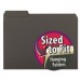 Smead 10243 Interior File Folders, 1/3 Cut Top Tab, Letter, Black, 100/Box SMD10243