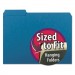 Smead 10287 Interior File Folders, 1/3 Cut Top Tab, Letter, Sky Blue, 100/Box SMD10287