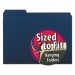 Smead 10279 Interior File Folders, 1/3 Cut Top Tab, Letter, Navy, 100/Box SMD10279
