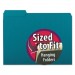 Smead 10291 Interior File Folders, 1/3 Cut Top Tab, Letter, Teal 100/Box SMD10291